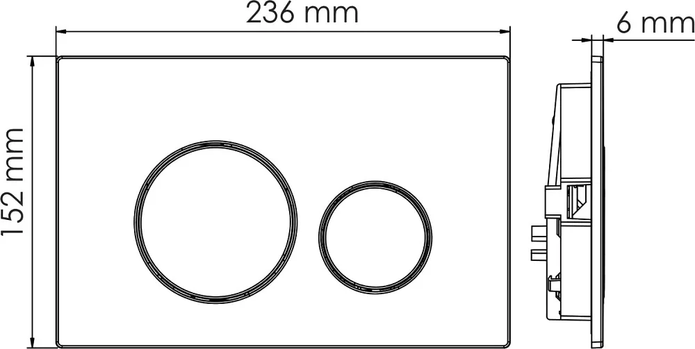 Смывной бачок скрытого монтажа Wasserkraft Aller 10TLT.031.ME.WM02, с кнопкой смыва матовой белой Sancos — официальный сайт