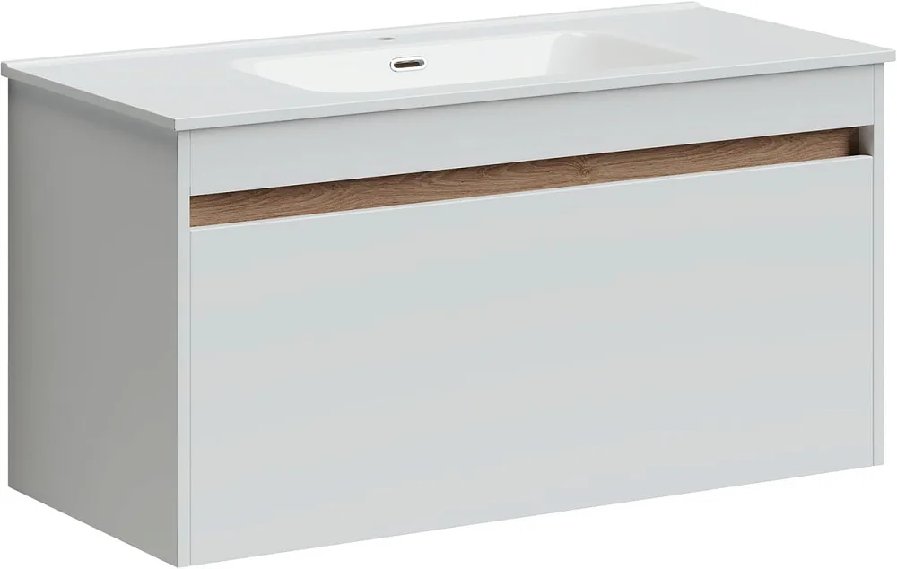 Тумба под раковину Sancos Smart 100 подвесная белый, SM100W Sancos — официальный сайт