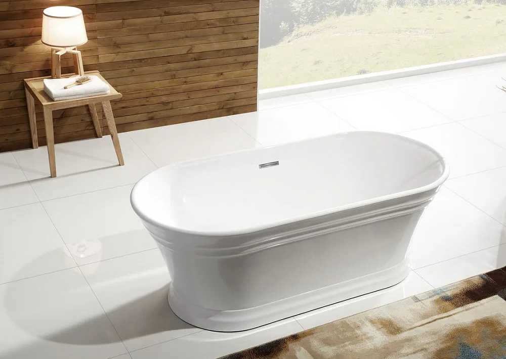 Акриловая ванна BelBagno BB402-1700-790 без опоры 170x80 см, отдельностоящая, белая, овальная, со сл Sancos — официальный сайт
