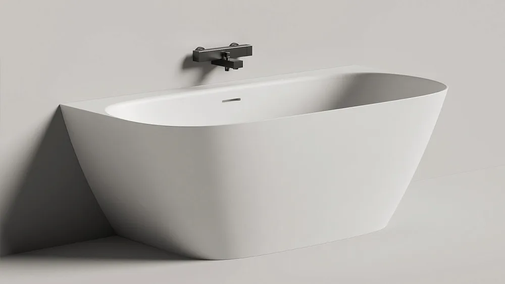 Ванна из искусственного камня Salini Sofia Wall S-Sense 160x80 см, пристенная, белая, овальная, с до Sancos — официальный сайт