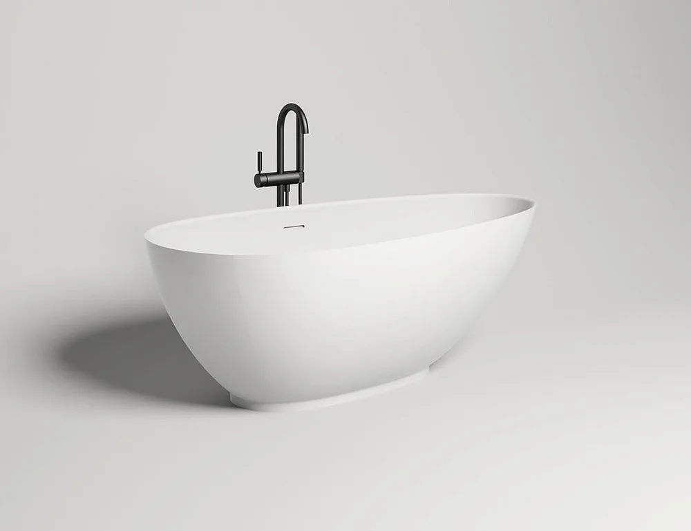 Ванна из искусственного камня Salini Paola S-Sense 170x85 см, отдельностоящая, белая, овальная, со с Sancos — официальный сайт