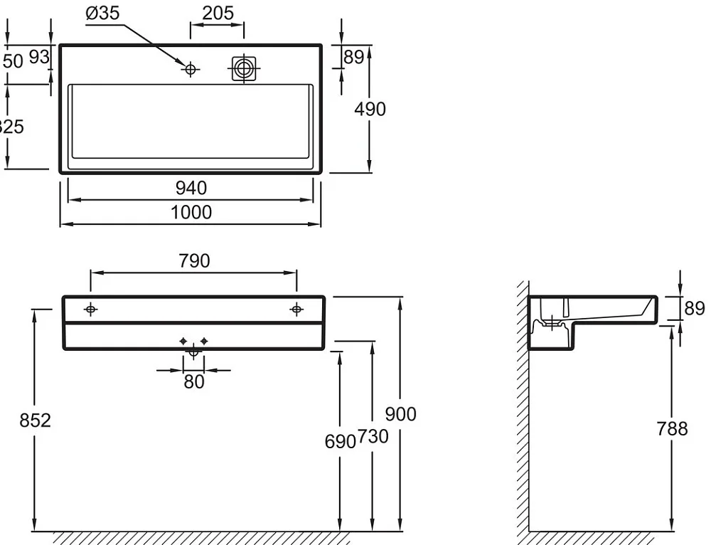Мебельная раковина Jacob Delafon Terrace EXC9112 100 см с подсветкой Sancos — официальный сайт