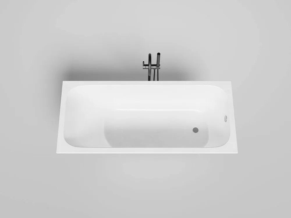 Ванна из искусственного камня Salini Orlanda S-Sense 160x70 см, встраиваемая, белая, на ножках Sancos — официальный сайт