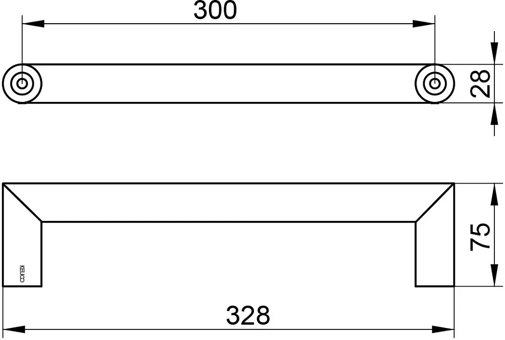 Поручень Keuco Reva 12807010000 хром Sancos — официальный сайт