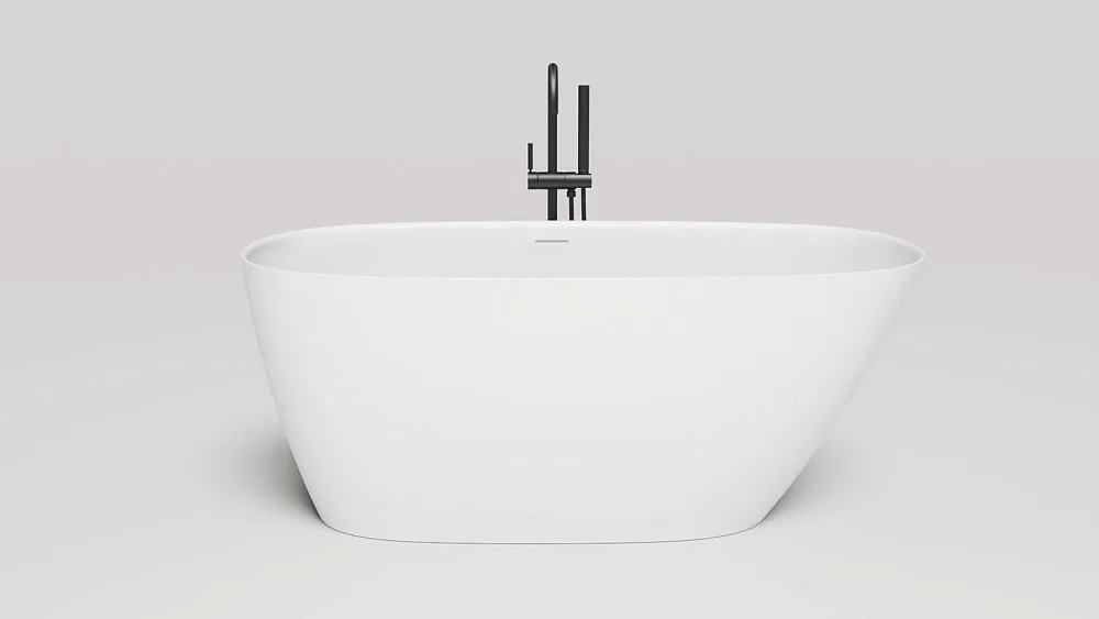 Ванна из искусственного камня Salini Sofia S-Sense 150x75 см, отдельностоящая, белая, овальная, с до Sancos — официальный сайт
