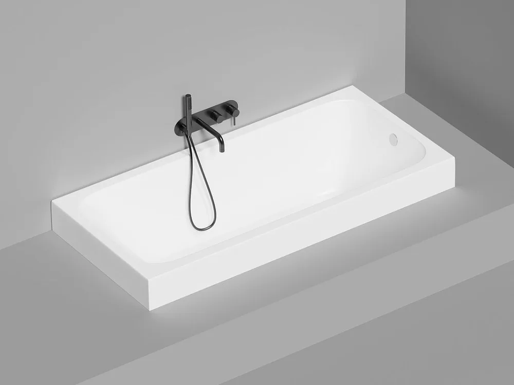 Ванна из искусственного камня Salini Orlanda S-Sense 170x80 см, встраиваемая, матовая белая, на ножк Sancos — официальный сайт