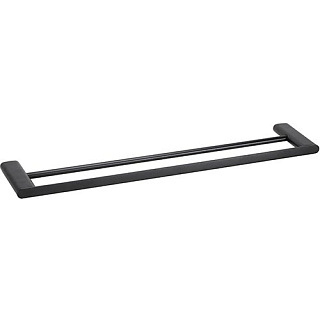 Полотенцедержатель Bemeta Organic Black 167104050 двойной, черный матовый