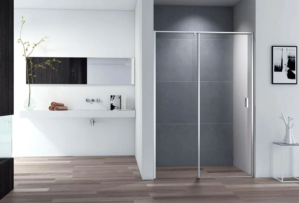 Душевая дверь в нишу Cezares Urban B 12 110 C Cr профиль хром, стекло прозрачное Sancos — официальный сайт