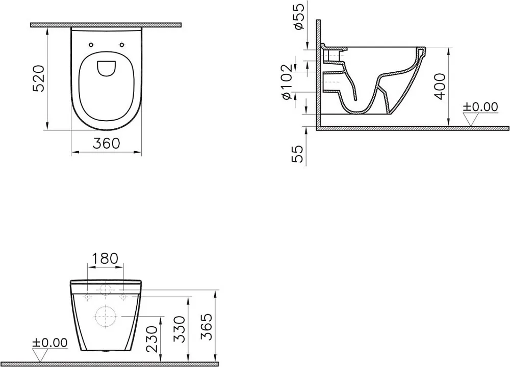 Унитаз подвесной VitrA S50 7740B003-0075 Sancos — официальный сайт