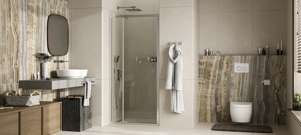 Душевая дверь в нишу Wasserkraft Aula 11P04 90 см Sancos — официальный сайт