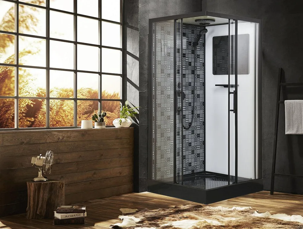 Душевая кабина Esbano Negro ESKBB100CKR Sancos — официальный сайт