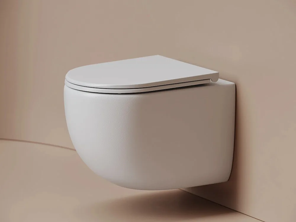 Унитаз подвесной Ceramicanova Vogue CN4008TMW белый матовый Sancos — официальный сайт