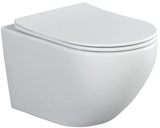 Унитаз подвесной Splendy Light безободковый, с микролифтом, белый