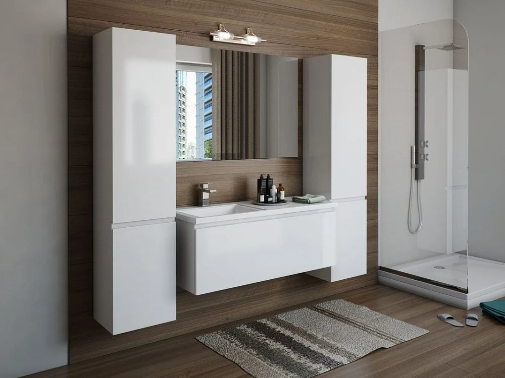 Тумба под раковину без столешницы Эстет Dallas Luxe 110 подвесная, 1 ящик, L Sancos — официальный сайт
