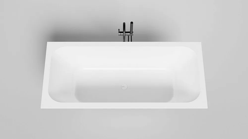 Ванна из искусственного камня Salini Orlanda Axis Kit S-Sense 170x75 см, встраиваемая, белая, на нож Sancos — официальный сайт