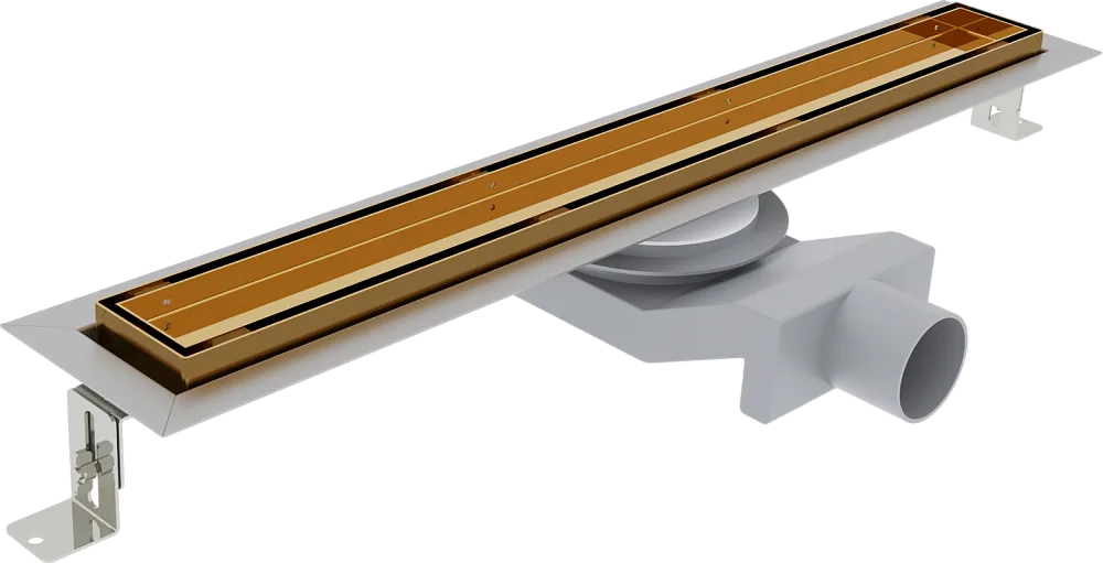 Душевой трап (лоток) Plumberia Selection PST In-Tile 100 см, золото 24К Sancos — официальный сайт