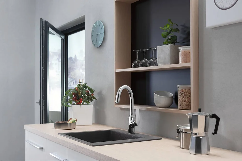 Смеситель для кухни Hansgrohe Focus M42 71802000 хром Sancos — официальный сайт