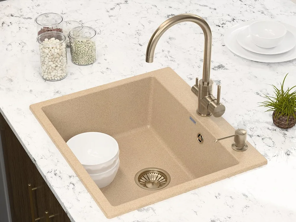 Дозатор для кухонной мойки Paulmark Sauber D001-BR бронза Sancos — официальный сайт