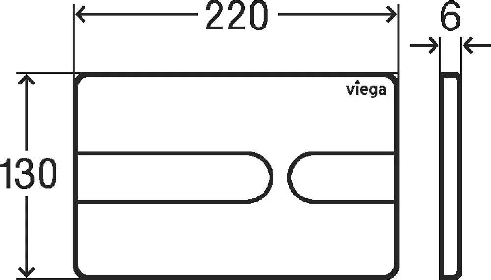 Кнопка смыва Viega Prevista 8613.1 хром Sancos — официальный сайт