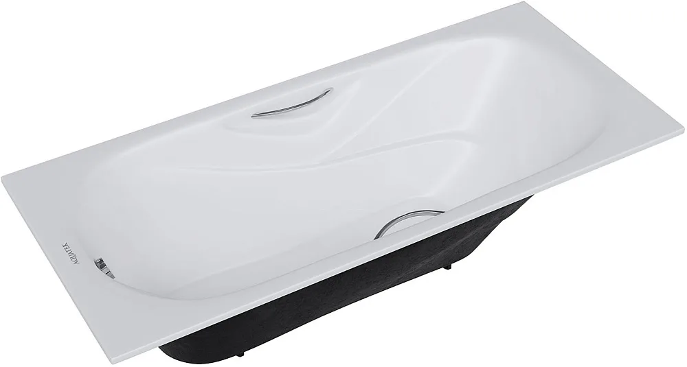 Чугунная ванна AQUATEK Гамма 180x80 см, встраиваемая, белая, на ножках, с ручками Sancos — официальный сайт