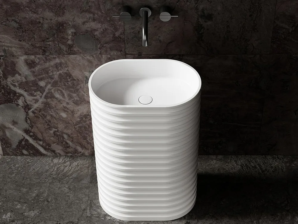 Раковина Abber Stein AS2550-H матовая белая Sancos — официальный сайт