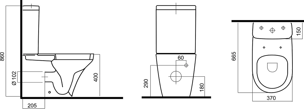 Унитаз-компакт AM.PM Inspire C508607WH с бачком Sancos — официальный сайт