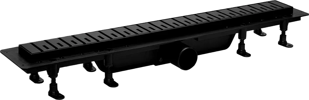 Душевой трап (лоток) Plastbrno DESIGN 6 SZA6750 с решеткой и опорами, черный Sancos — официальный сайт