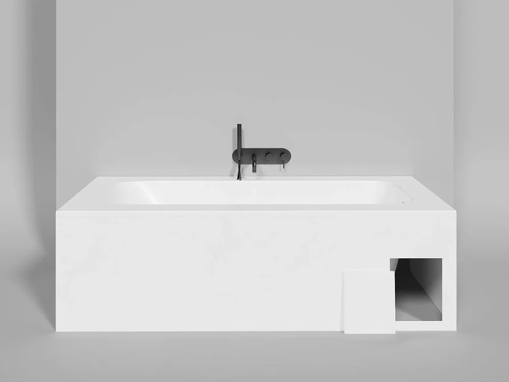 Ванна из искусственного камня Salini Orlanda Plus S-Stone 190x100 см, встраиваемая, матовая белая, н Sancos — официальный сайт