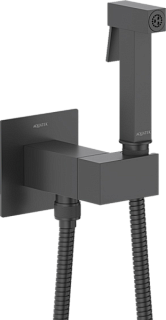 Гигиенический душ AQUATEK Лира AQ1025MB со смесителем, С ВНУТРЕННЕЙ ЧАСТЬЮ, матовый черный