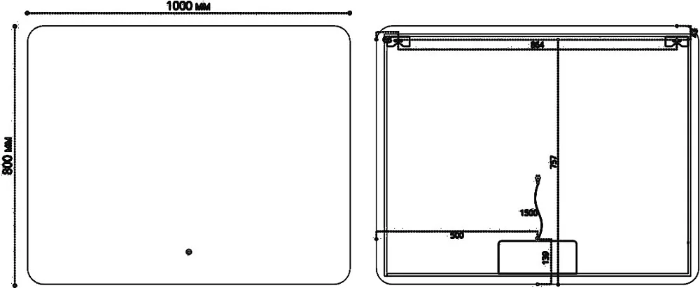 Зеркало Vincea VLM-3BE100 100x80 с подсветкой Sancos — официальный сайт