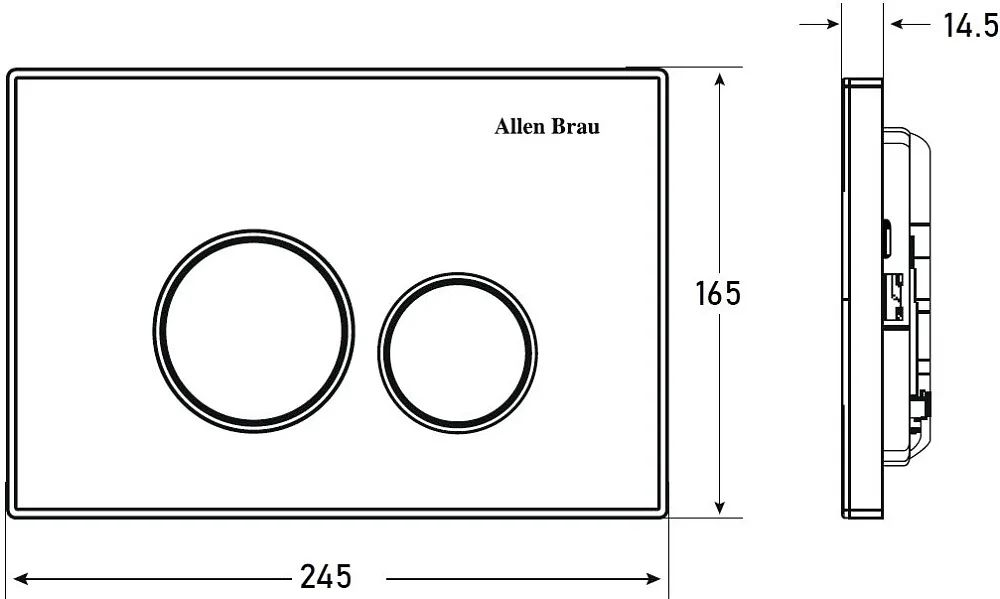 Кнопка смыва Allen Brau Priority 9.20001.20 белая глянец Sancos — официальный сайт