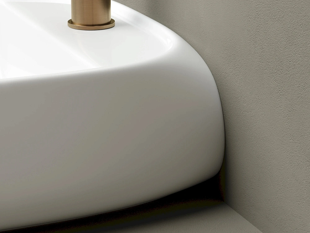 Подвесная раковина для ванной комнаты Ceramicanova Fonte CN5051, белый Sancos — официальный сайт