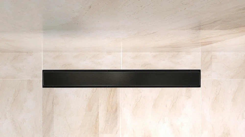 Душевой трап (лоток) BelBagno Luce BB-LD-LUCE-90-NERO 85 см, матовый черный Sancos — официальный сайт