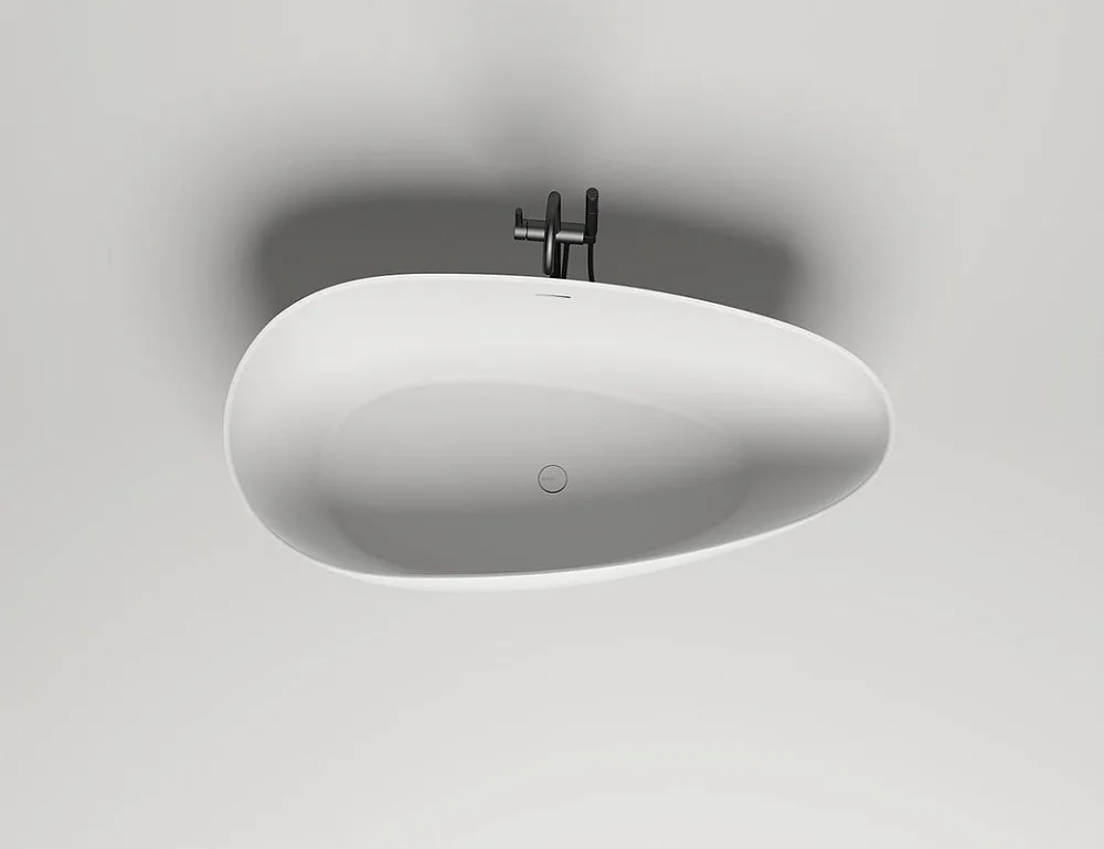 Ванна из искусственного камня Salini Paola 170x85 см, отдельностоящая, матовая белая, овальная, со с Sancos — официальный сайт
