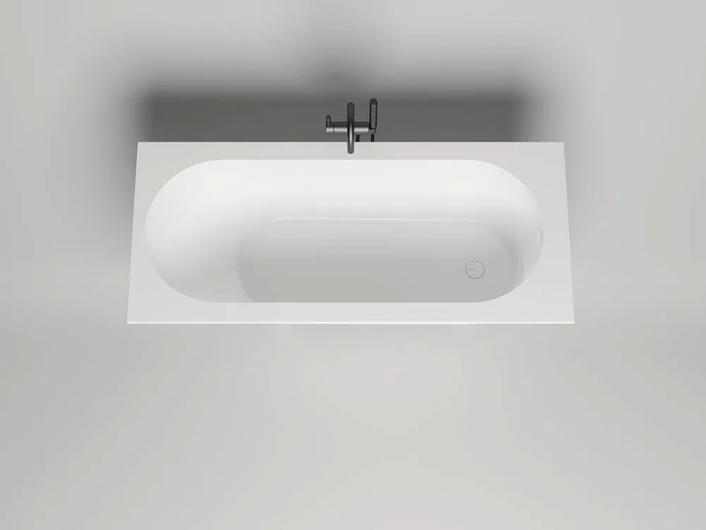 Ванна из искусственного камня Salini Ornella S-Sense 170x70 см, встраиваемая, белая, на ножках Sancos — официальный сайт