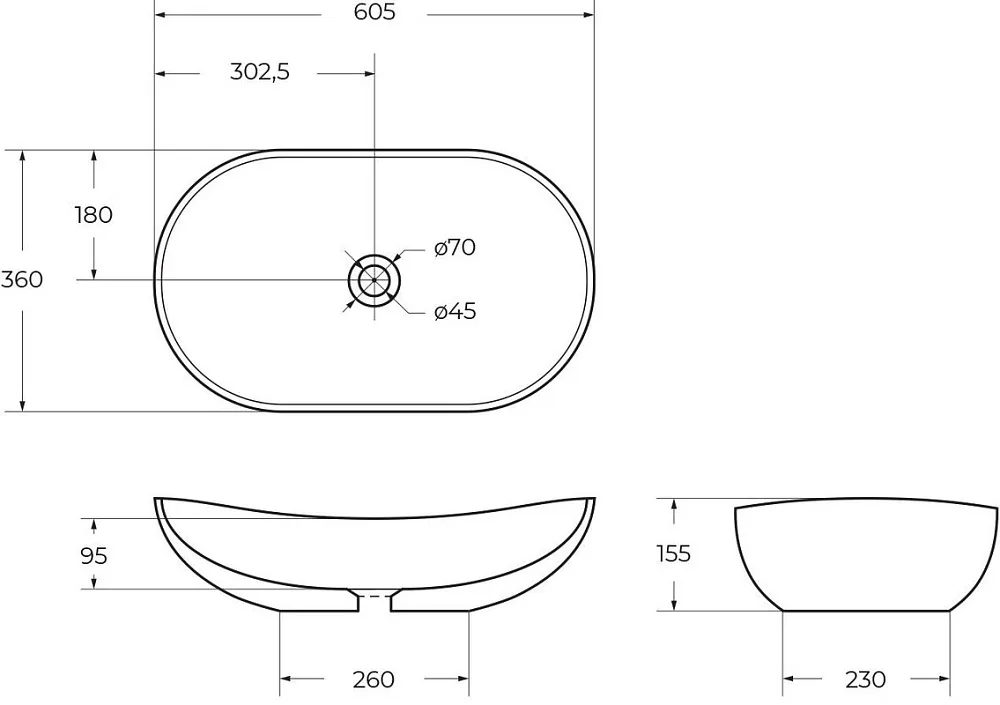 Накладная раковина BelBagno BB1404 Sancos — официальный сайт