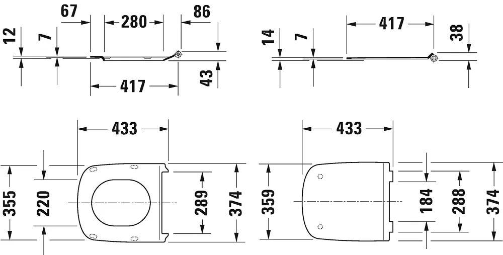 Крышка-сиденье Duravit DuraStyle 0063790000 с микролифтом Sancos — официальный сайт
