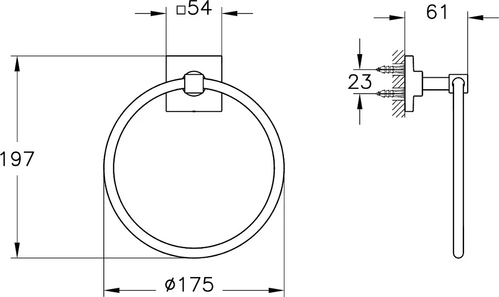 Полотенцедержатель VitrA Root Round A44802 хром Sancos — официальный сайт