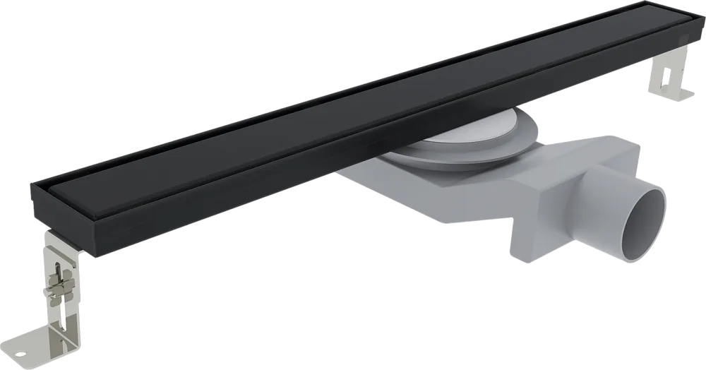 Душевой трап (лоток) Plumberia Selection PSL Linear 120 см, черный матовый Sancos — официальный сайт