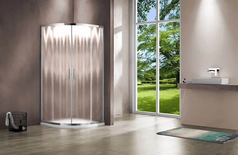 Душевой уголок Vincea Garda VSQ-1G900CH 90x90, профиль хром, стекло шиншилла Sancos — официальный сайт