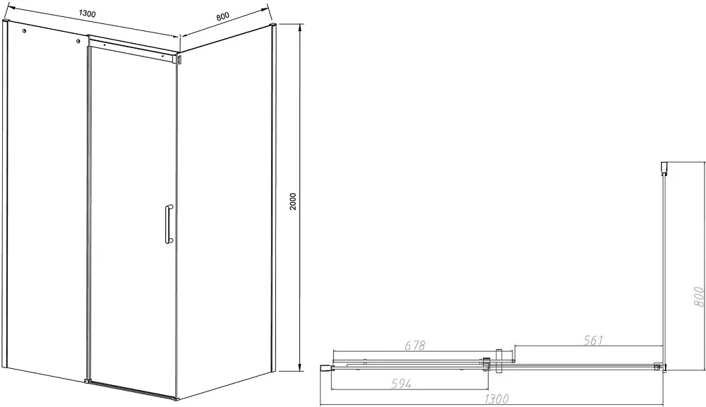 Душевой уголок Vincea Dice VSR-4D8013CL 130х80 см, профиль хром Sancos — официальный сайт