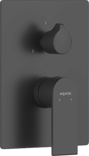 Встраиваемый смеситель AQUATEK Лира AQ1447MB С ВНУТРЕННЕЙ ЧАСТЬЮ, 3 режима,  матовы