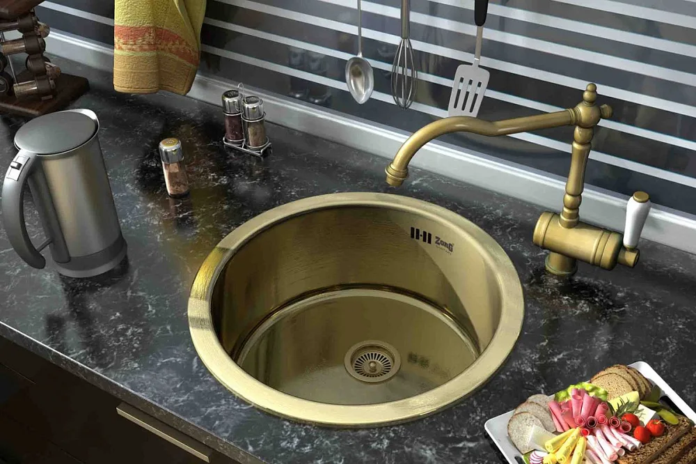 Мойка кухонная Zorg Inox PVD SZR-450 bronze Sancos — официальный сайт