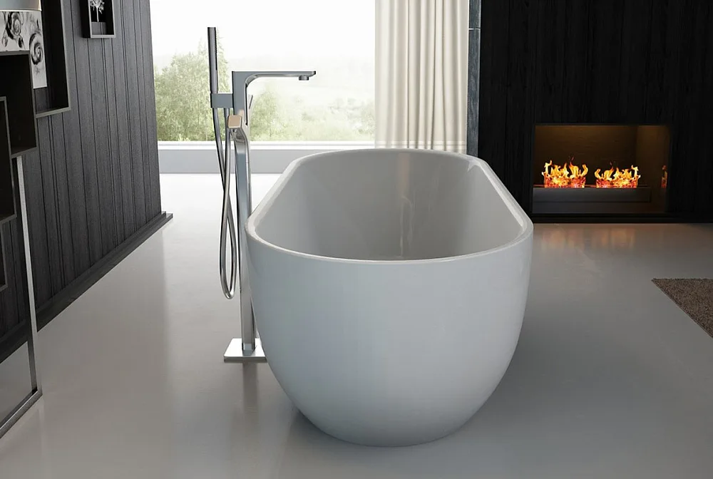 Акриловая ванна BelBagno BB70-1500-800 150x80 см, отдельностоящая, белая, овальная, на ножках Sancos — официальный сайт