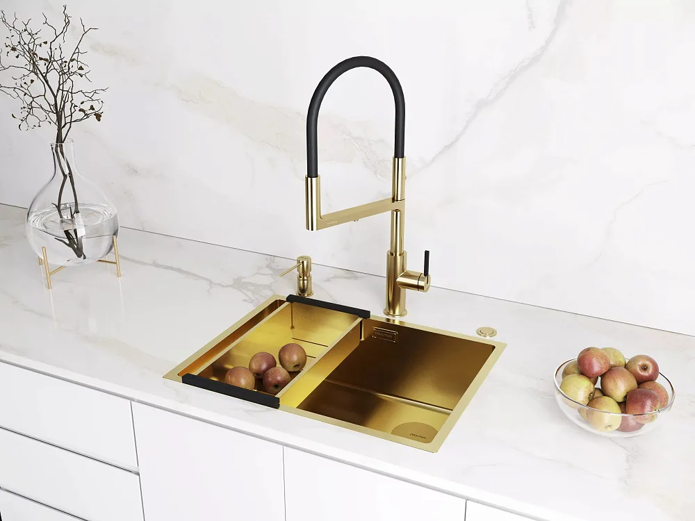 Дозатор для кухонной мойки,Paulmark Kraft D003-BG брашированное золото Sancos — официальный сайт