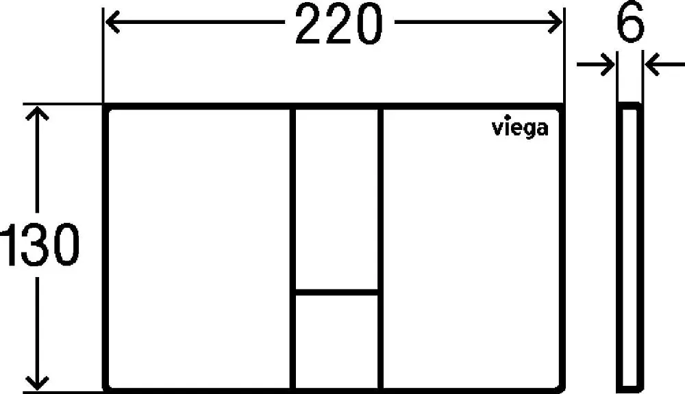 Кнопка смыва Viega Prevista 8614.1 хром матовый Sancos — официальный сайт