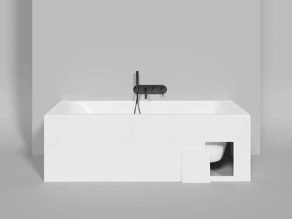 Ванна из искусственного камня Salini Orlanda Kit S-Stone 180x80 см, встраиваемая, матовая белая, на  Sancos — официальный сайт