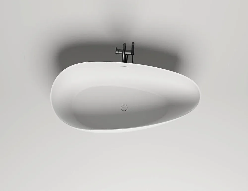 Ванна из искусственного камня Salini Paola S-Sense 170x85 см, отдельностоящая, белая, овальная, со с Sancos — официальный сайт