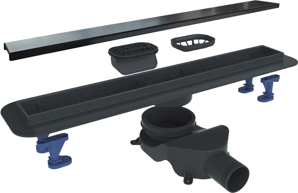 Душевой трап (лоток) BelBagno Luce BB-LD-LUCE-90-NERO 85 см, матовый черный Sancos — официальный сайт