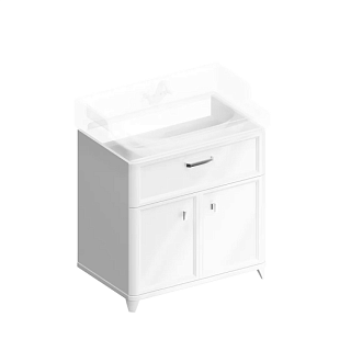 Тумба под раковину без столешницы KERAMA MARAZZI Pompei 80 напольная, с ящиком и дверцами, глянцевая